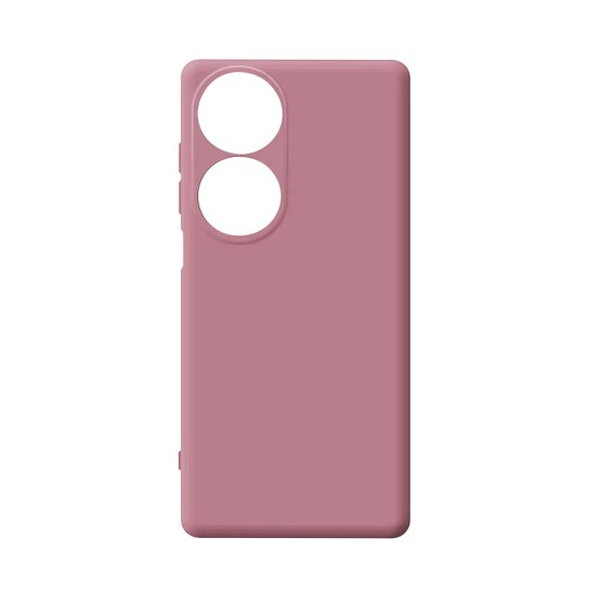 Capa de Silicone com Moldura de Câmera para Huawei Honor 90 Smart/Honor X7B Rosa